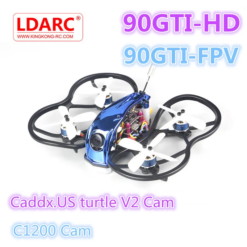 KINGKONG/LDARC 90GTI-HD/90GTI-FPV 98 мм 3S 2 дюйма w/20A Blheli_S бесщеточный ESC 200mW VTX Whoop FPV гоночный Радиоуправляемый Дрон BNF/PNP