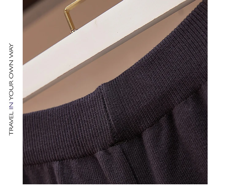 Плюс размер 4XL трикотажные клетчатые с длинным рукавом Повседневные женские свитера с v-образным вырезом Топы+ осенне-зимние трикотажные брюки с эластичной талией большой женский костюм
