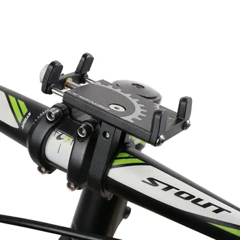 

Aluminum Bicycle Phone Holder MTB Mountain Road Bike Motorcycle For 3.5-6.5 Inch Mobile Support GPS Cycling Bracket