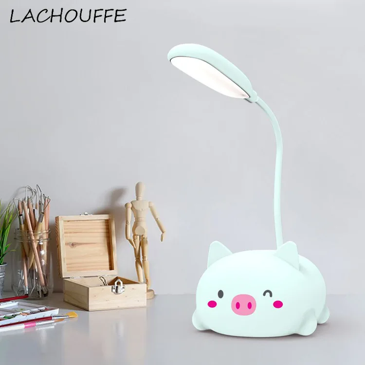 

Mini Cartoon Pig Table Lamp 360 Degree Foldable Night Light USB Led Desk Lamp for Baby Children's room Home Decor Light Fixtures