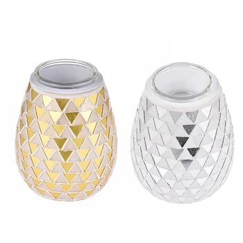 

Oil Furnace Aroma Burner Mosaic Style Colorful Candle Holder Candlestick Vase Romantic Crafts Gift Home Decoration High Quality