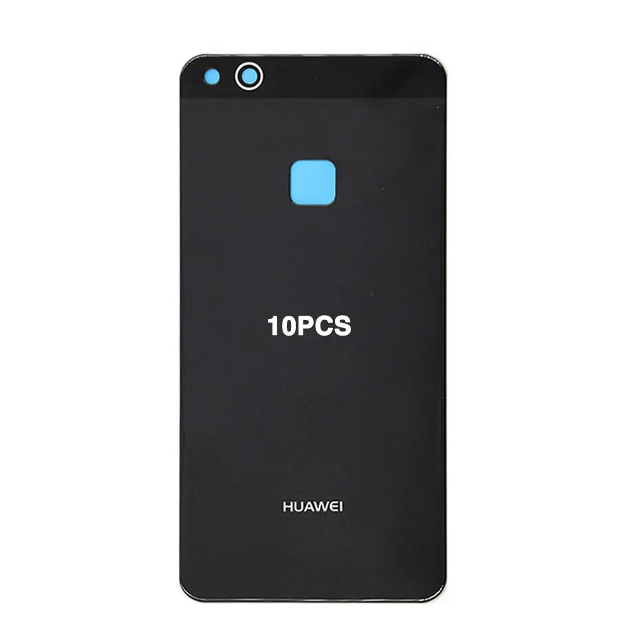 10 шт. чехол для задней панели P10Lite стекло для HUAWEI P10 Lite 5,2 ''задняя крышка для батареи задняя крышка для двери с клейкой наклейкой - Цвет: 10PCS Black