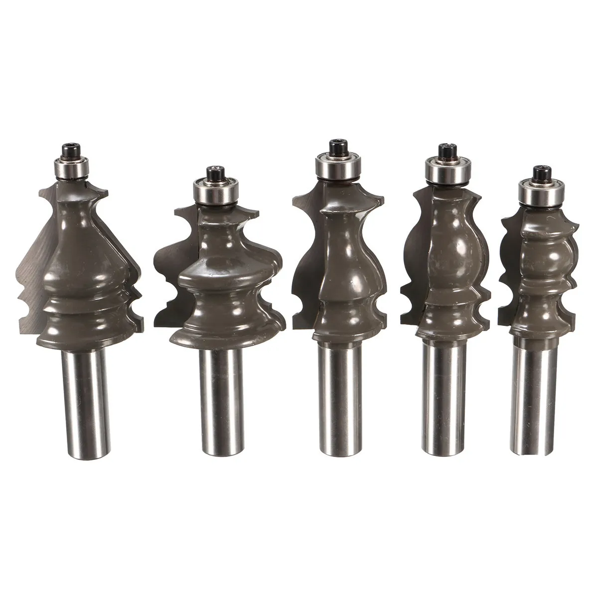 

5PCS Bit Architectural Molding Router Bit Set 1/2'' Shank Woodworking Molding