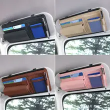 Auto Car Sun Visor Organizer Pocket Glasses Card Bill Pen Cash Holder Stowing Tidying Storage Box Car Accessories