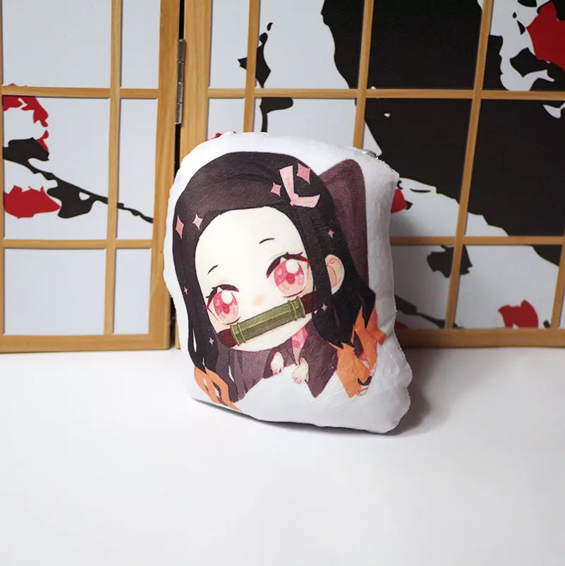 Demon Slayer Kimetsu no Yaiba плюшевые куклы Kamado Nezuko Tanjirou Zenitsu Inosuke косплей игрушки мини сумка Подвески 23 см подарок