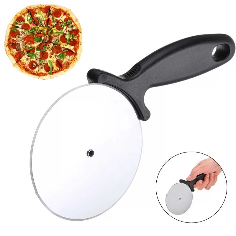 NewStainlessSteelRollerPizzaCutterWheel9cmLargeWheelPizza