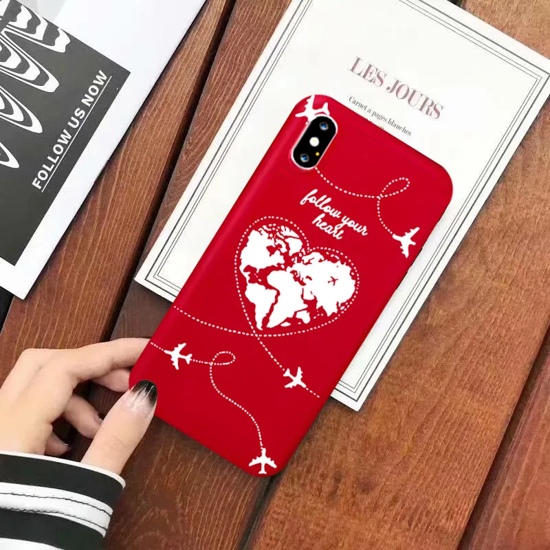 Противоударный чехол для телефона JAMULAR Travel Map iPhone XS MAX 11 Pro XR X 7 8 6s Plus черный