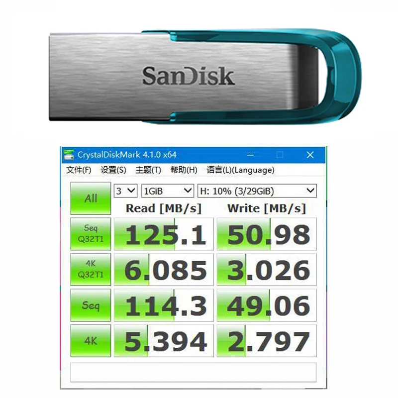 Sandisk 32 gb USB Flash Drive 64 Гб USB3.0 натуральная Ultra Flair металла Pendrive DJ OTG Тип C DIY логотип диск на ключ синий Memory Stick