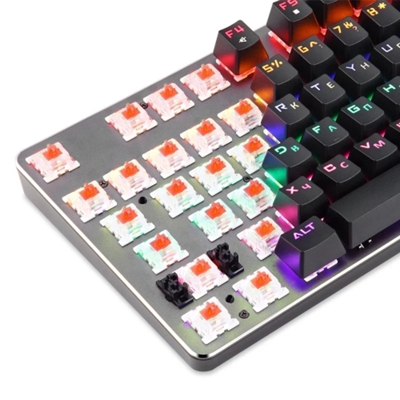 Механическая клавиатура MOTOSPEED K73, смешанный светильник, с RGB, на заказ, светильник, 104 клавиш, Игровая клавиатура, английская и Русская клавиатура для