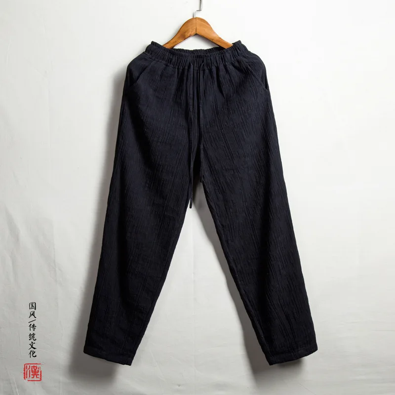 

2017 New Style Chinese-style Men's Wear Flax Men's Casual Pants Linen Men's Trousers