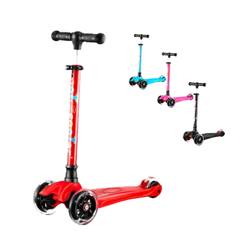 

Manufacturers Direct Selling Pedal Children Scooter 2-3-6-Year-Old Kids Three 3-round Aluminium Alloy Pu Flashing Wheel Slippery