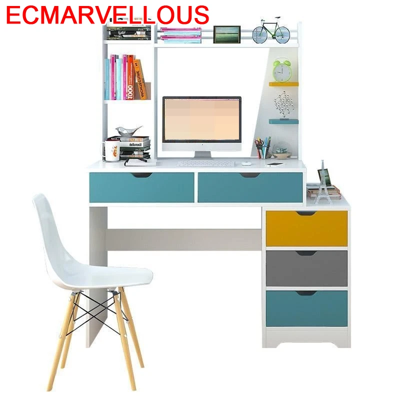 

Ufficio Escritorio Para Notebook Portatil Office Desk Pliante Tafel Bedside Stand Tablo Laptop Mesa Table With Bookshelf