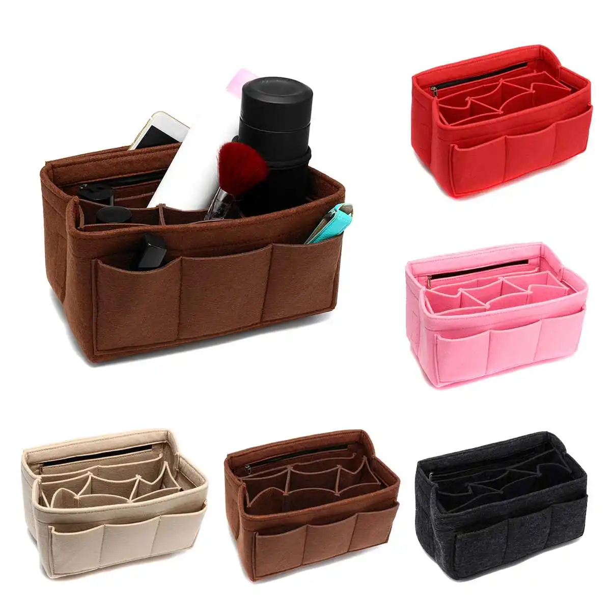 Bag Organizer with zipper Makeup Handbag Best Review - LightBagTravel ...