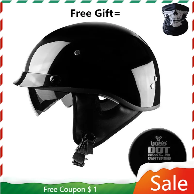 

Vintage Motorcycle Helmet Casque Moto Vintage Safety Half Scooter Engine Helmets Casco Half Helmet Motorsiklet Kask Modulable