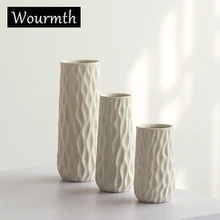 Белая ваза в скандинавском стиле, большая/маленькая/средняя китайская фарфоровая ваза для украшения дома, гостиной, аксессуары, цветочные вазы