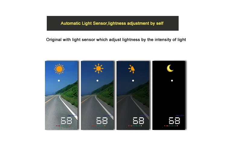 Автомобильный коллиматорный Дисплей HUD A3 Универсальный 5,5 дюймов obd2 Скорость Предупреждение расход топлива автомобильный сигнал тревоги Системы