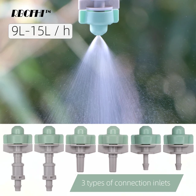 Rbcfhi 15Db 9-15L/H Mája Flozmok Kerti Öntözés Finom Spray-Sprinklerek Hűtőrendszer Mikro-Sugárhajtású 0,2–0,35 M Spray-Távolság