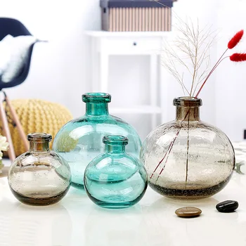 

NEW Roundness Multicolor Bubble Glass Vase Handmade Creative Crafts Bottle Decoration Bedroom Table Vase Simple Home Decoration