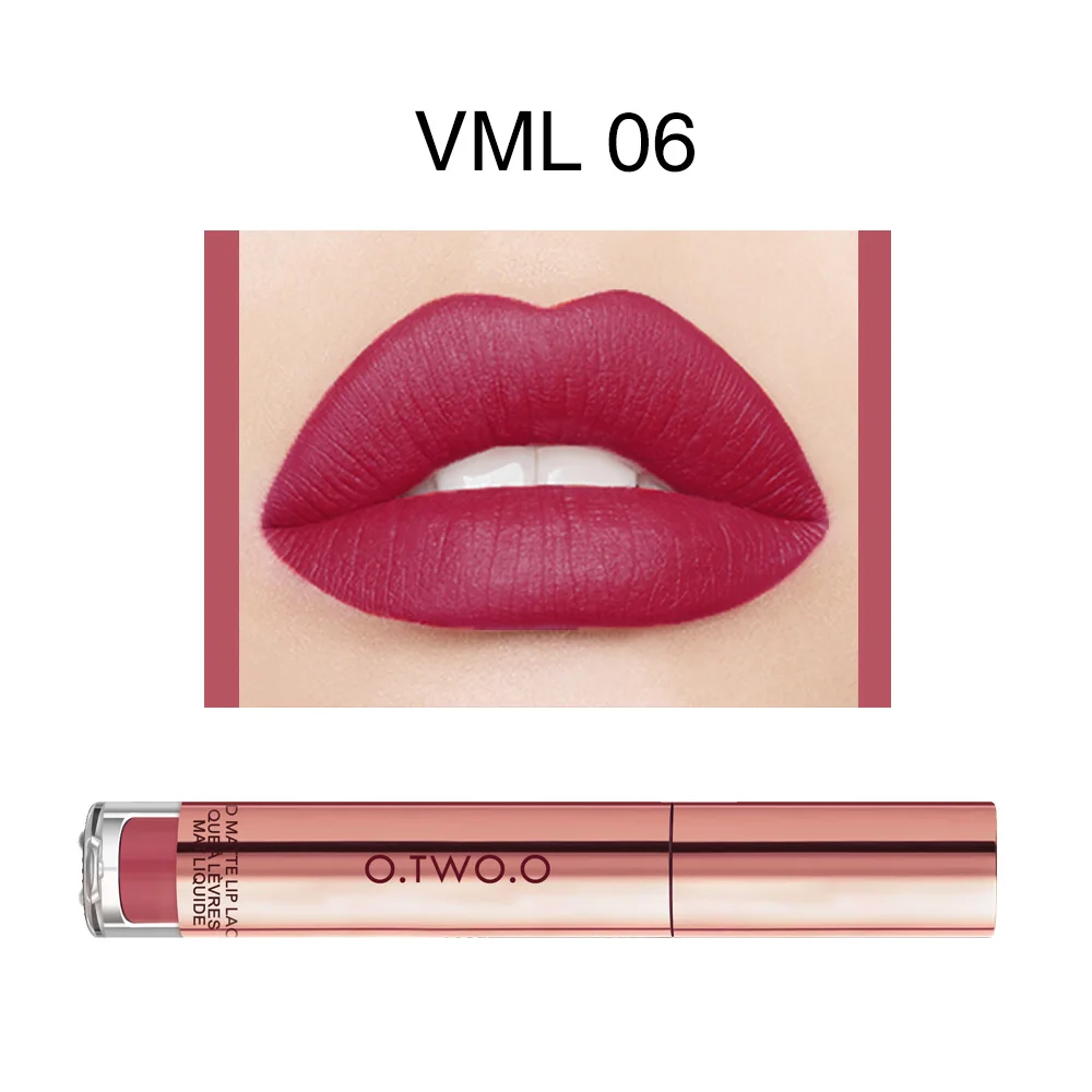 VML06 12 цветов матовый блеск для губ долговечная Сексуальная жидкая помада матовый макияж водостойкий блеск для губ глазурь Косметика Красота не выцветает - Цвет: VML06