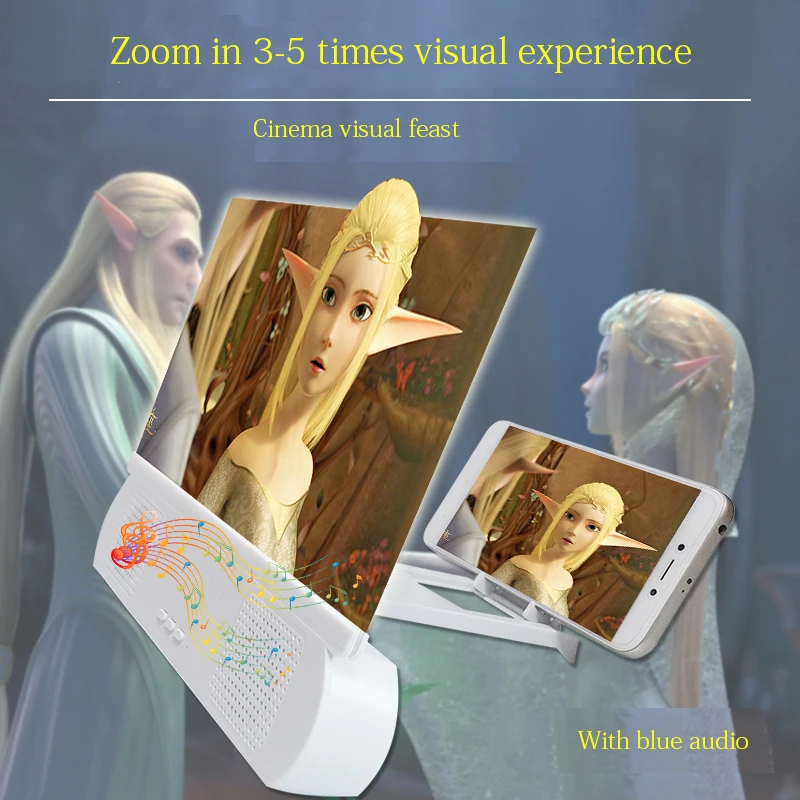 F9 Универсальный 10 дюймов мобильный увеличитель для экрана телефона 3D HD видео усилитель подставка