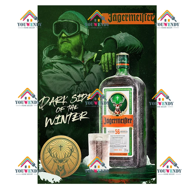 Jagermeister Liqueur Vintage Metal Plaque Retro Alcohol Tin Signs Yege Holy Deer Wine Metal Plate Pub Bar Man Cave Wall Decor 5225