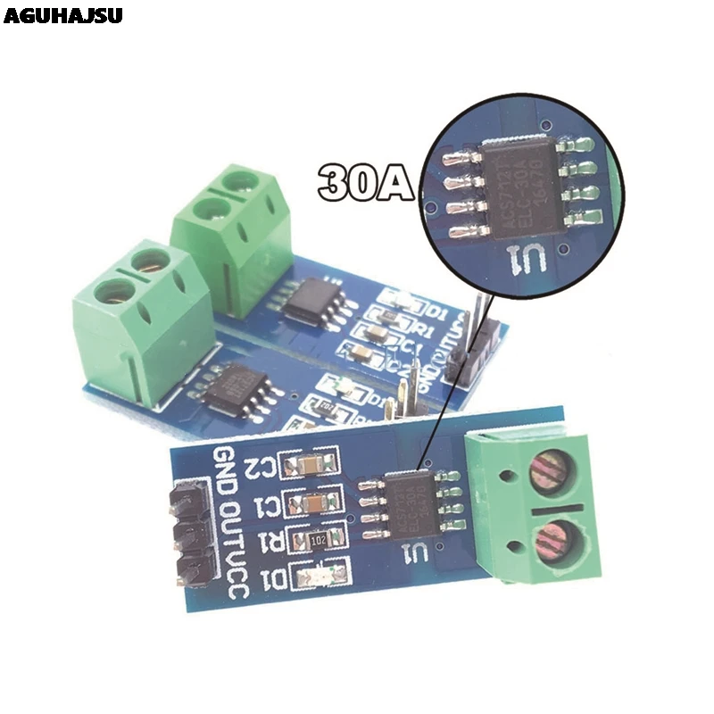 Горячая ACS712 5A 20A 30A диапазон Холла текущий сенсор модуль ACS712 модуль для Arduino 5A 20A 30A