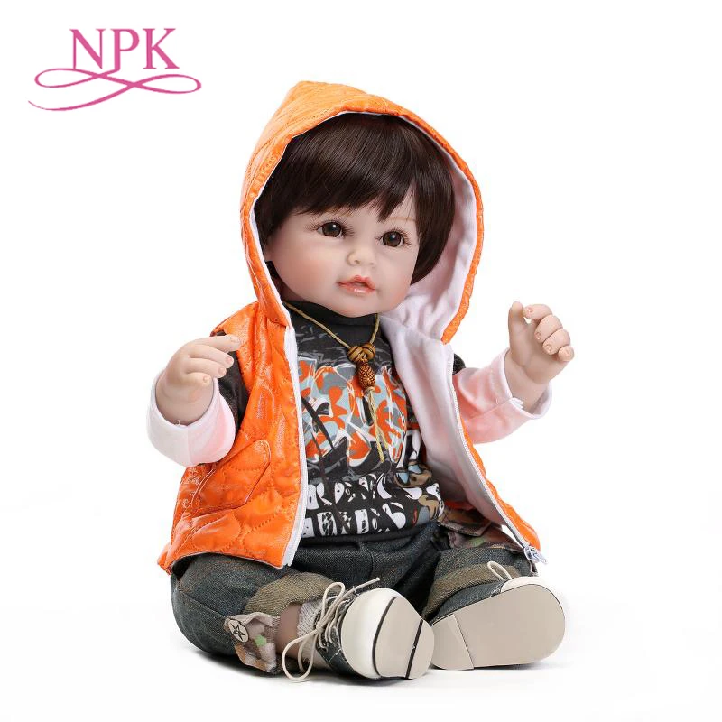 NPK 52 см мягкая силиконовая кукла Реборн детский игровой мате подарок Bebe Alive
