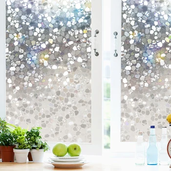 

CAFELE 3D Window Privacy Film Static Window Clings Vinyl Window Decals Window Sticker for Glass Door Home Heat Control Anti UV