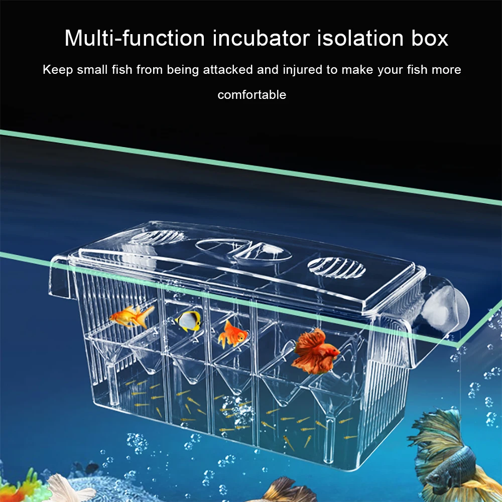 Aquarium Fish Breeding Breeder Box Baby Hatchery Isolation Net Tank Incubator Hanging Accessory Supplies | Дом и сад