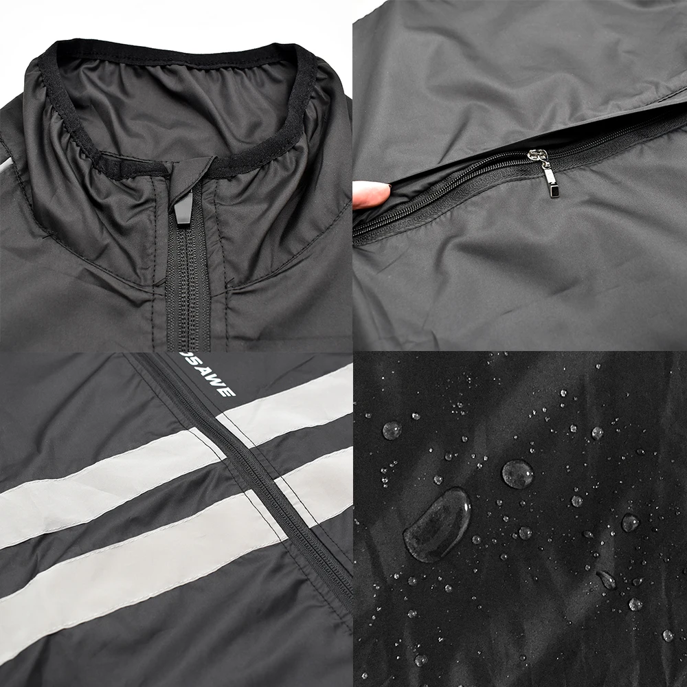 WOSAWE Ultralight Reflective Men Cycling Jacket Windproof Mountain Bike MTB Wind Jacket Running Riding Bicycle Windbreaker cycling jacket