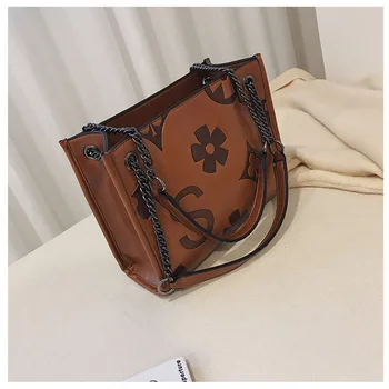 

2020 Fashion Letter Large Capacity Messenger Tote Bags Handbags Women Famous Brands Retro Chain Shoulder Bag Ladies