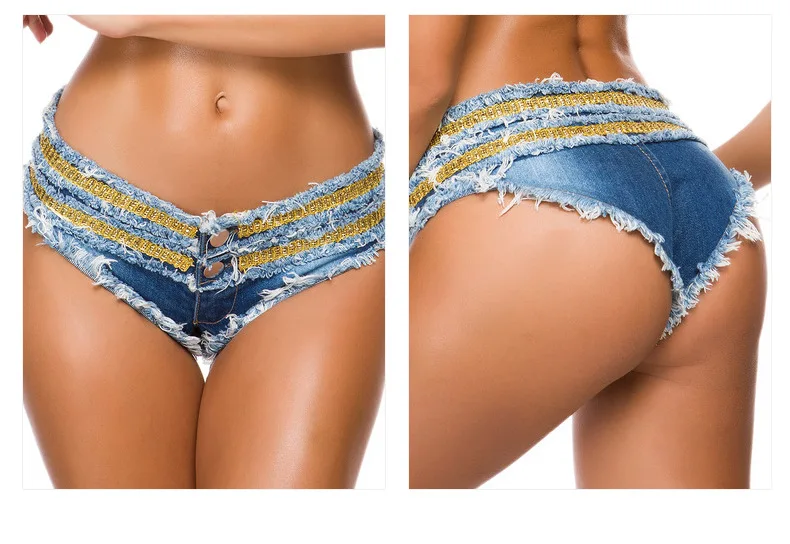 Sexi короткие сексуальные штаны для женщин джинсы хлопок Клубная одежда уличный стиль деним шорты женские с дырками с кисточками обтягивающие мини микро шорты