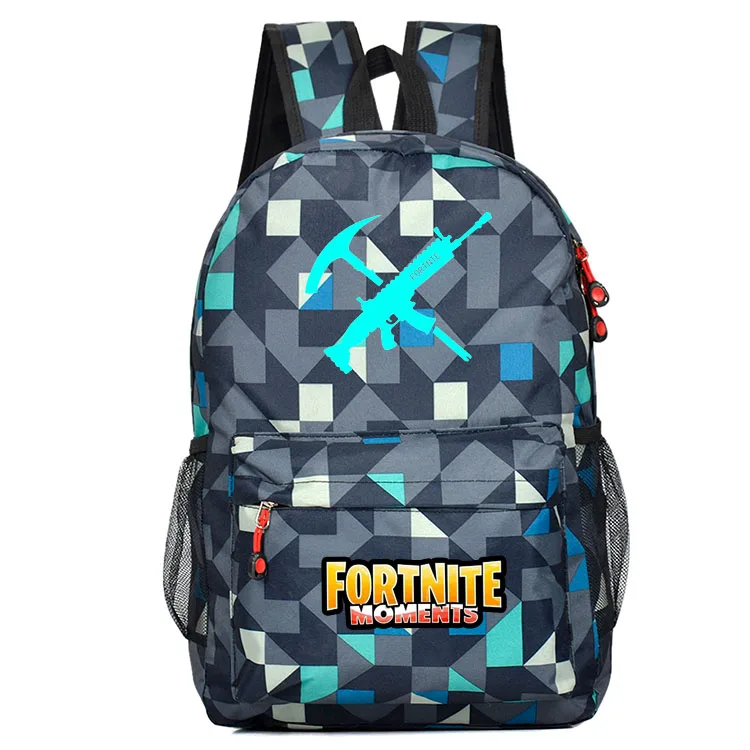 Mochila de lona de Fortnite Unisex, bolso de camuflaje, escolar, de alta capacidad, de viaje