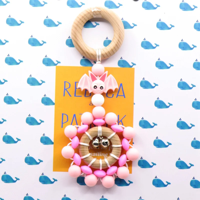Personalized Name Handmade Silicone Pacifier Chains Safe Teething Chain Baby Teether Eco-friendly Pacifier Clips Holder Chain