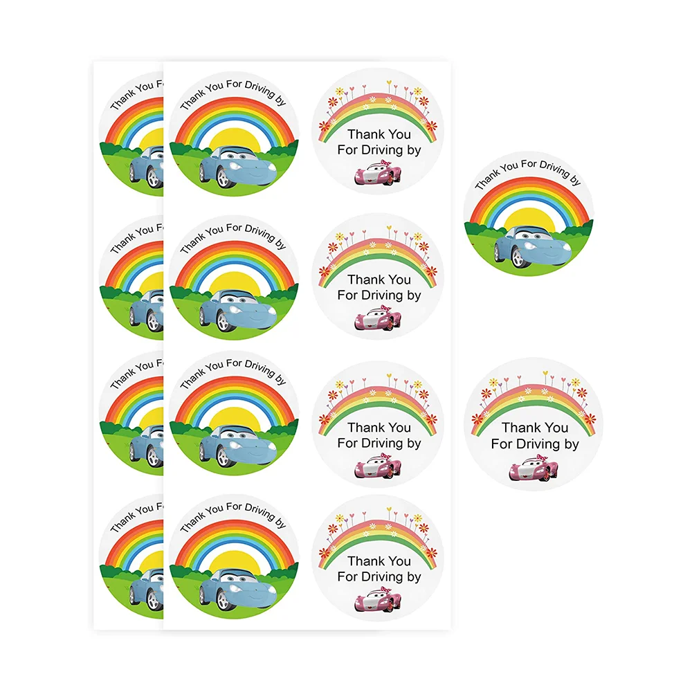 

Custom Thank You for Driving by Stickers 2 inch Drive by Baby Shower Stickers for Birthday Party Bridal Shower Wedding