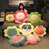 Cute flower and fruit animal plush cushion room decoration dining chair sofa cushion fabric soft comfortable gift for girlfriend