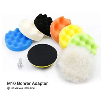 

8pcs 5/6/7 Inch Polishing Waxing Buffing Sponge Pads Kit for Volvo Ford focus VW Volkswagen JETTA MK6 GOLF 5 6 7 For Skoda Fabia