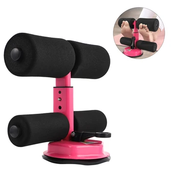 

1Pc Household Fitness Equipment Suction Cup Double Bar Sit-up Assist Device Abdominal Trainer for Home Exercise Sports (Pink)