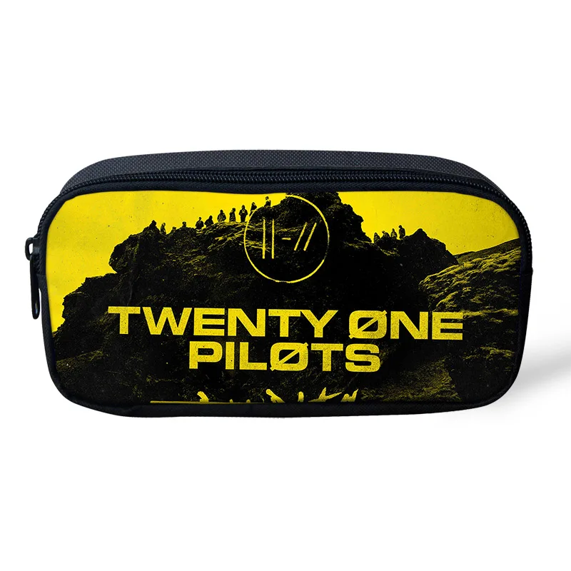 ThiKin Twenty One Pilots», с мультяшным принтом детская школьная сумка чехол большой ящик для хранения держатель винтажные канцелярские принадлежности для подростков Карандаш Чехол для макияжа