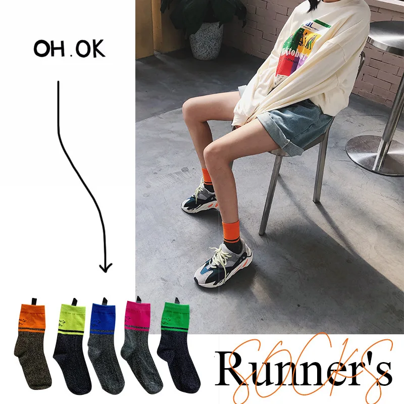 SP&CITY женские носки в стиле пэчворк с серебряной проволокой модные забавные носки Harajuku блестящие носки с буквенным принтом шикарные хлопковые носки для девочек