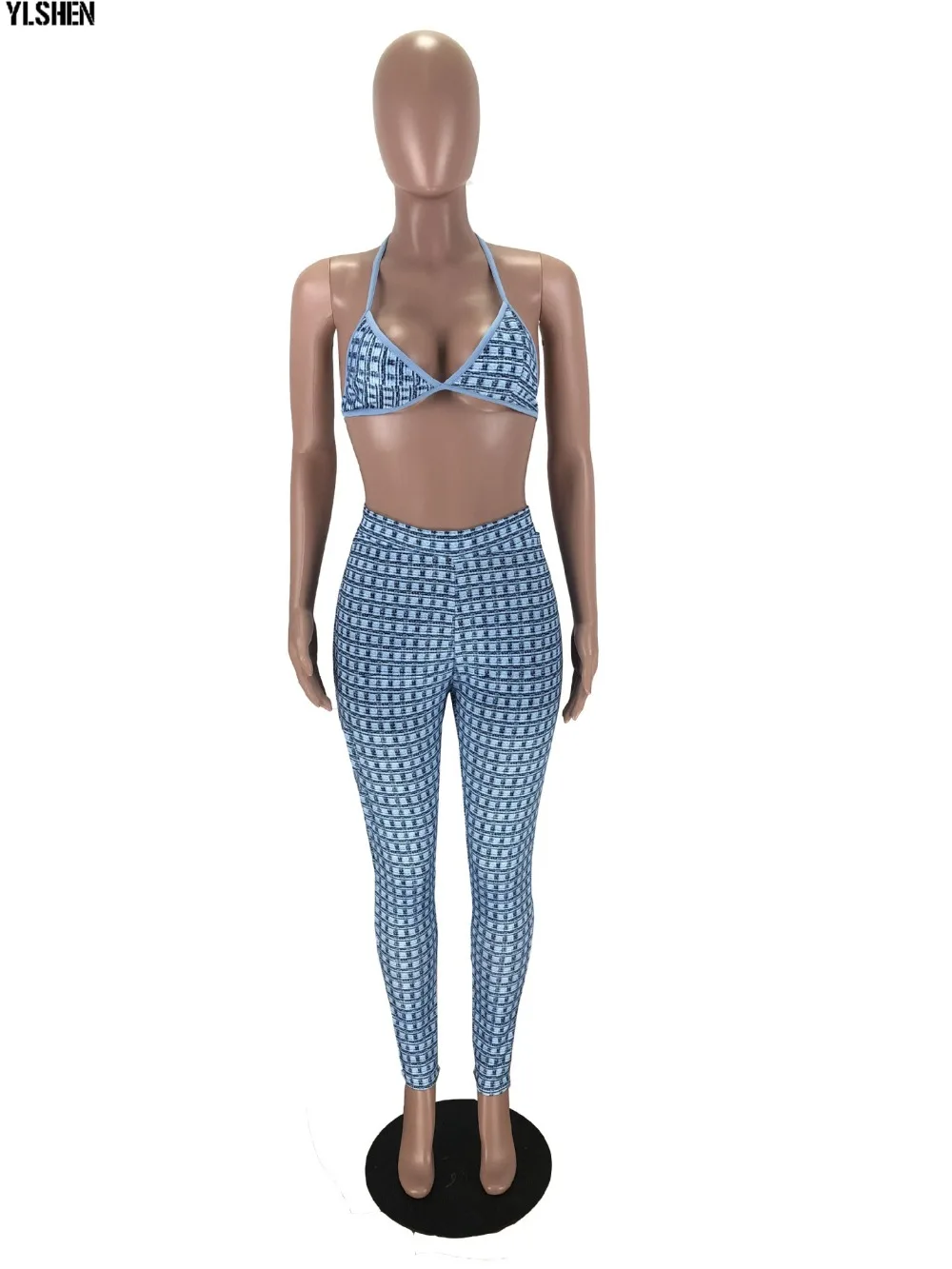 2 Two Piece Set Women African Clothes Dashiki Fashion Sexy Suit (Top And Pants) Super Elastic Party Plus Size Suits For Lady 18