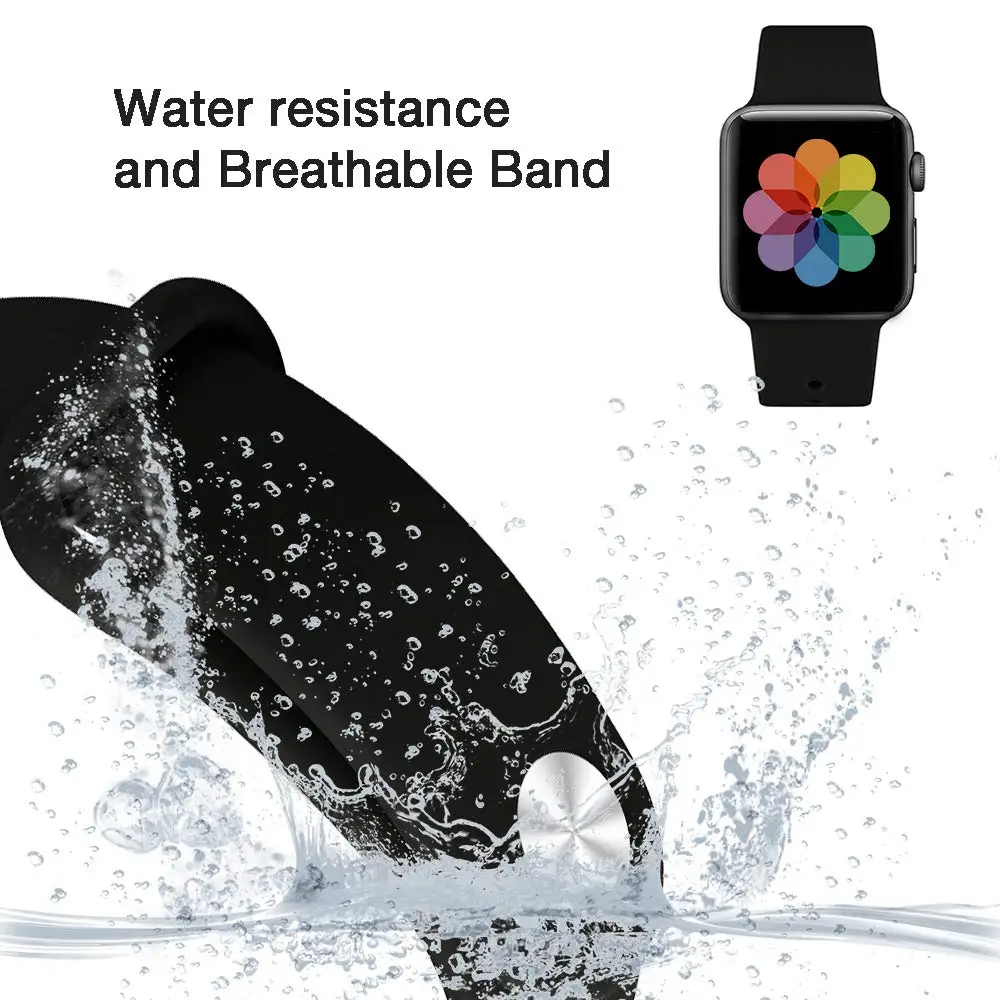 Ремешок для Apple Watch 4 3 2 1 мягкий силиконовый спортивный ремешок 38 мм 42 мм резиновый ремешок для Iwatch серии 4 40 мм 44 мм