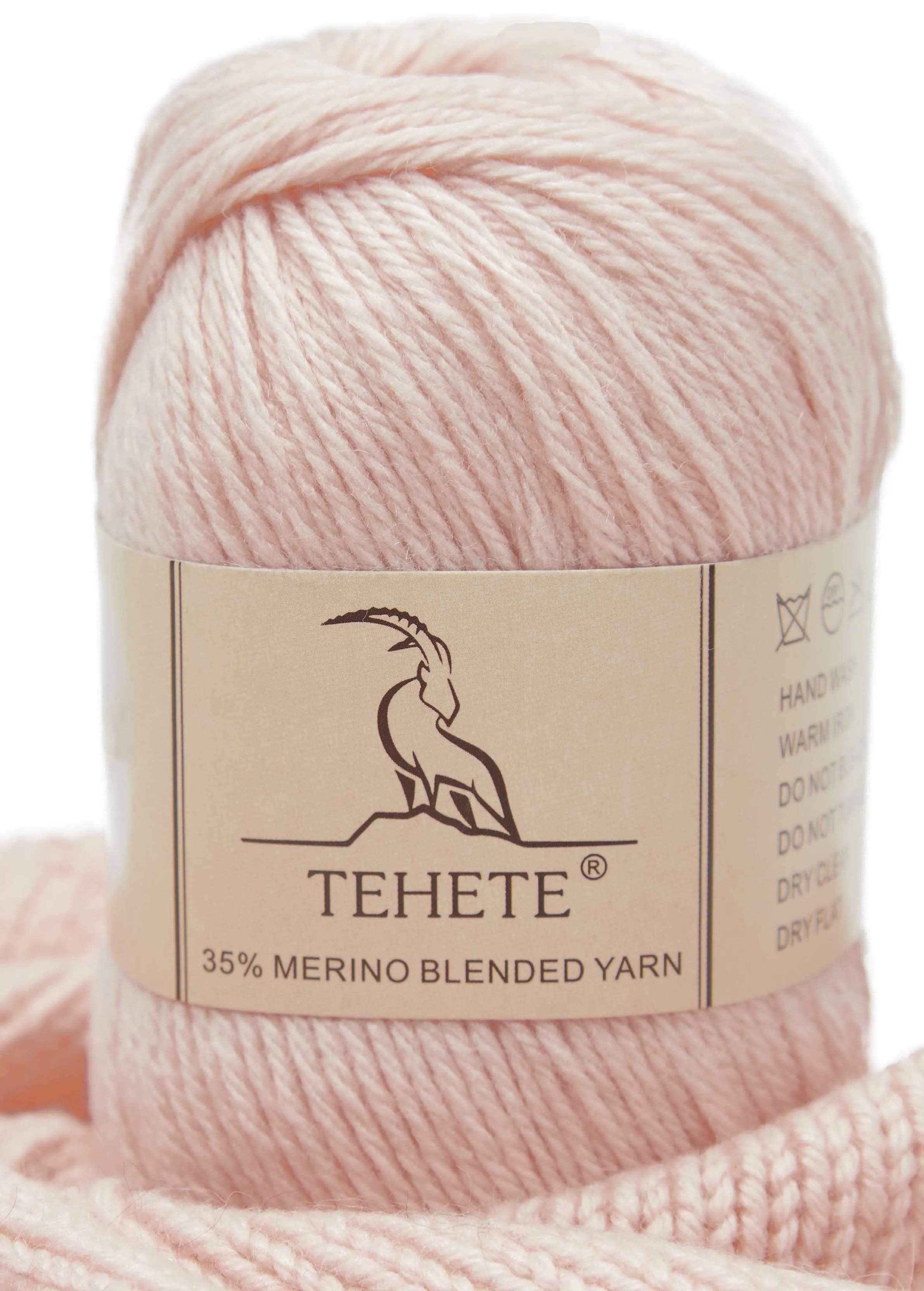Пряжа TEHETE из 35% мериносовой шерсти для ручного вязания, 4-слойная мягкая легкая вязаная крючком одежда, длинный плюшевый шерстяной кашемировый шарф «сделай сам»