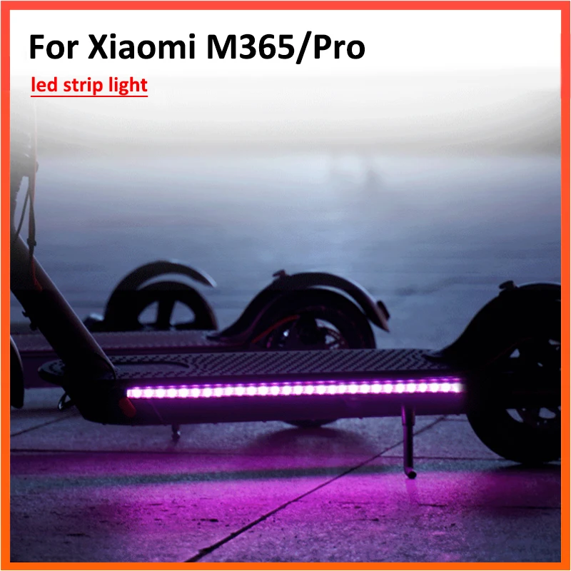 Bande lumineuse LED à l'iode pour trottinette électrique Xiaomi, lampe de  poche à barre, lumière décorative de sécurité, planche à roulettes,  cyclisme de nuit, Jia M365 - AliExpress