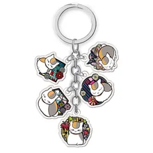 Anime Peripheral Natsume Friends Account Acrylic Keychain Five-a Set of Doll