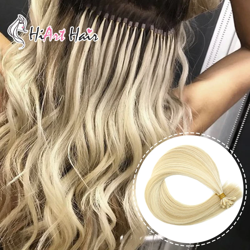 

HiArt 0.8g/s Keratin Hair Extensions Salon Flat Tip Hair Capsules Double Drawn Human Remy Virgin Hair Extension 18"20"22"