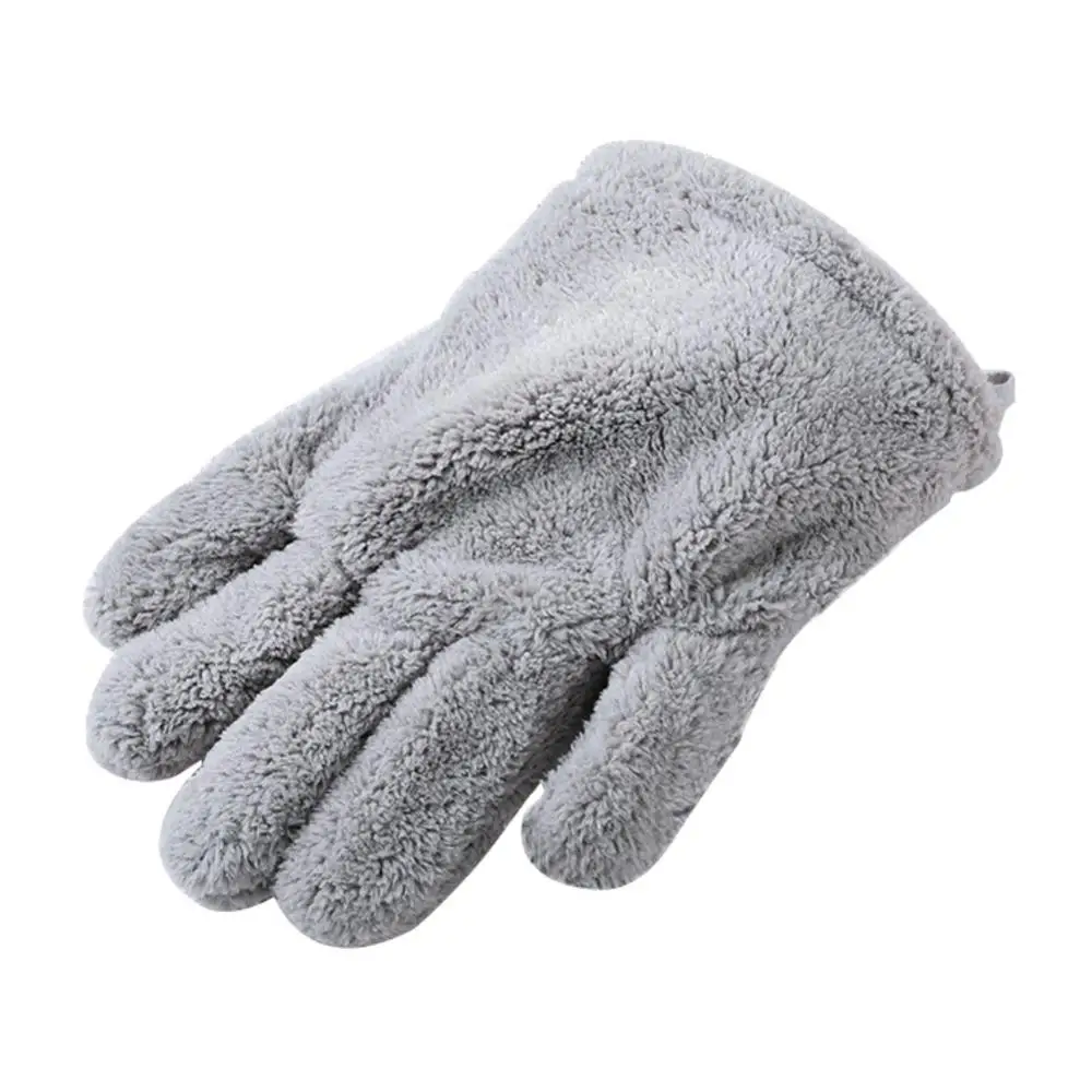 H Hair Drying Gloves Microfiber Absorbent Gloves Ultra Soft Glove Towel For Girl Women - Цвет: H