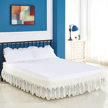 

GloryStar Princess Lace Bed Skirt Elastic Bed Skirt Wrap Bed Skirt