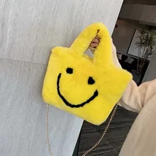 Популярная женская меховая плюшевая сумка-мессенджер, мини-сумочка из искусственного меха, зимняя Удобная милая сумка через плечо#25