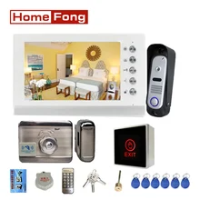 Homefong 7 Inch Door Intercom System with Lock Video Door Phone Doorbell Camera Waterproof Unlock Talk